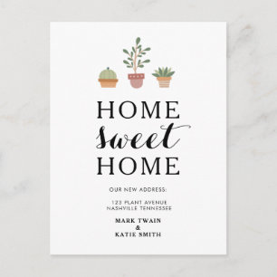 Cute Planten Home Sweet Home Moving Announge Briefkaart