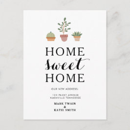 Cute Planten Home Sweet Home Moving Announge Briefkaart