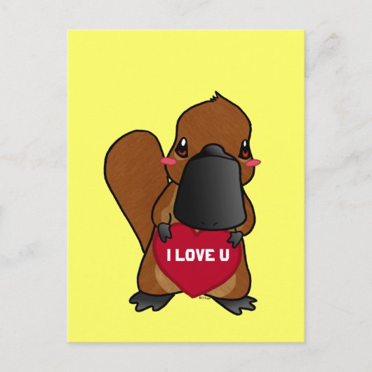 Cute Platypus Briefkaart (Voorkant)
