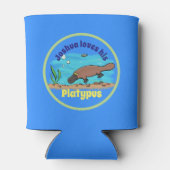 Cute platypus cartoon blikjeskoeler (Achterkant)