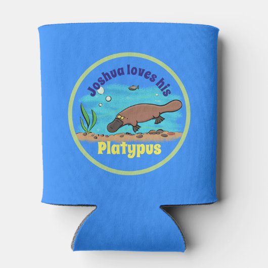 Cute platypus cartoon blikjeskoeler (Achterkant)