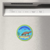 Cute platypus cartoon design magnet (Insitu (Vaatwasser))