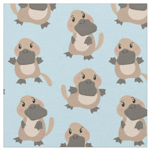 Cute Platypus Cartoon Fabric Baby Boy Stof
