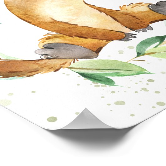 Cute Platypus Eucalyptus Greenery Kinder Wall Art Poster (Hoek)