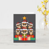 Cute Platypus Le Christmas Tree Xmas Hat  Kaart (Gele Bloem)