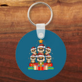 Cute Platypus Le Christmas Tree Xmas Hat Sleutelhanger (Voorkant)