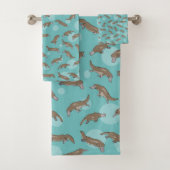 Cute Platypus Swimming Bad Handdoek (Insitu)