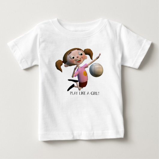 Cute Play als een Girl Volleyball (Voorkant)