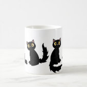 Cute Playful Black Cat Series Koffiemok (Center)
