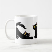 Cute Playful Black Cat Series Koffiemok (Links)