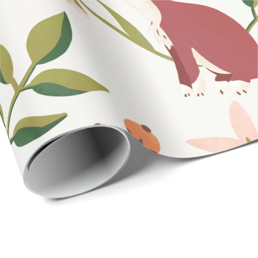 Cute & Playful Bunny Pattern Cadeaupapier (Rol Hoek)