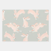 Cute & Playful Bunny Pattern Inpakpapier Vel (Voorkant)