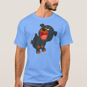 Cute Playful Cartoon Baby Rottweiler T-Shirt
