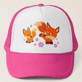 Cute Playful Cartoon Foxes Pet (Voorkant)