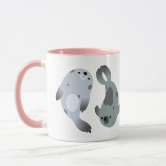 Cute Playful Cartoon Harp Seals Mok