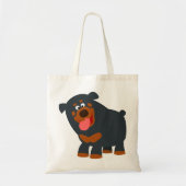 Cute Playful Cartoon Rottweiler Bag Tote Bag (Voorkant)