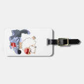 Cute Playful Cartoon Sheep and Wolf Bagagelabel (Voorkant horizontaal)