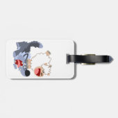 Cute Playful Cartoon Sheep and Wolf Bagagelabel (Achterkant horizontaal)