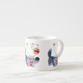 Cute Playful Cartoon Sheep and Wolf Espresso Mok (Voorkant rechts)