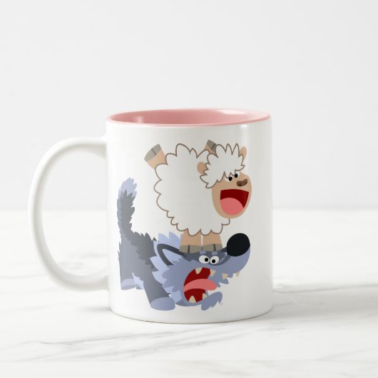 Cute Playful Cartoon Sheep and Wolf Mok (Links)