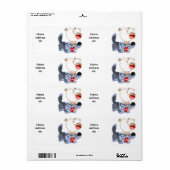 Cute Playful Cartoon Sheep and Wolf Shipping Label (Full Sheet)
