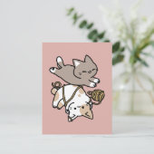 Cute Playful Cats Design – Fun Paws and Play Art Briefkaart (Staand voorkant)