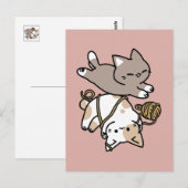 Cute Playful Cats Design – Fun Paws and Play Art Briefkaart (Voorkant / Achterkant)