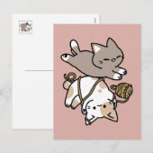 Cute Playful Cats Design – Fun Paws and Play Art Feestdagenkaart (Voorkant / Achterkant)