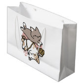 Cute Playful Cats Design – Fun Paws and Play Art Groot Cadeauzakje (Voorkant Gekanteld)