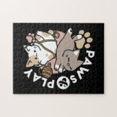 Cute Playful Cats Design – Fun Paws and Play Art Legpuzzel (Horizontaal)