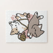 Cute Playful Cats Design – Fun Paws and Play Art Legpuzzel (Horizontaal)
