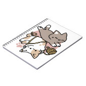 Cute Playful Cats Design – Fun Paws and Play Art Notitieboek (Linkerzijde)