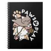 Cute Playful Cats Design – Fun Paws and Play Art Notitieboek (Voorkant)