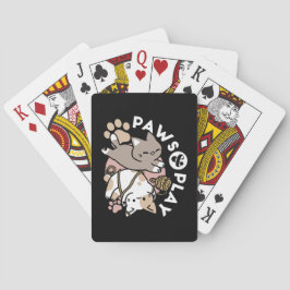Cute Playful Cats Design – Fun Paws and Play Art Pokerkaarten