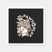 Cute Playful Cats Design – Fun Paws and Play Art Servet (Voorkant)