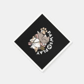 Cute Playful Cats Design – Fun Paws and Play Art Servet (Hoek)