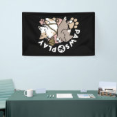 Cute Playful Cats Design – Fun Paws and Play Art Spandoek (Beurs)