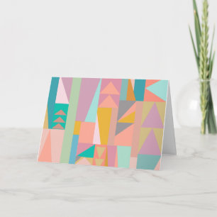 Cute Playful Color Modern Geometric Shaptern Patte Kaart