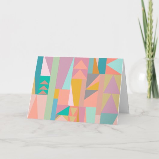 Cute Playful Color Modern Geometric Shaptern Patte Kaart (Voorkant)