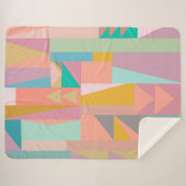 Cute Playful Color Modern Geometric Shaptern Patte Sherpa Deken (Voorkant (horizontaal))