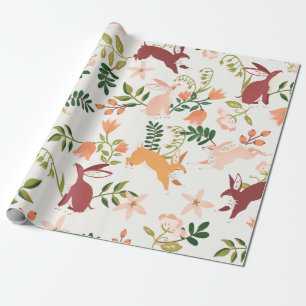Cute, Playful & Colorful Bunny Pattern Cadeaupapier