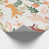 Cute, Playful & Colorful Bunny Rabbit Pattern Cadeaupapier (Hoek)