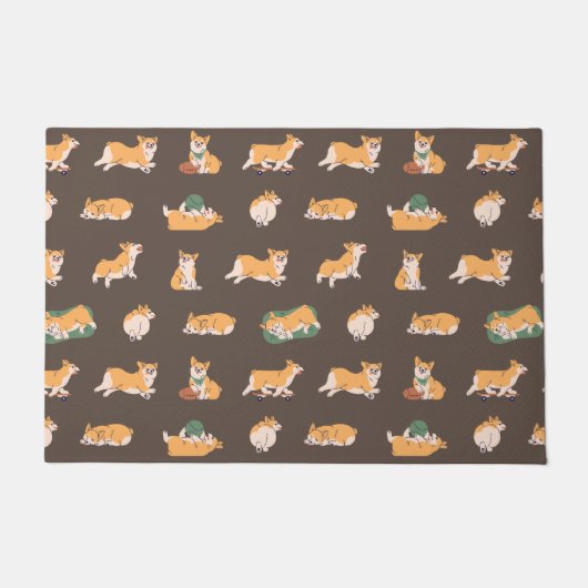 Cute Playful Corgi Deurmat (Voorkant)