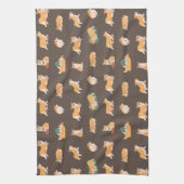 Cute Playful Corgi Theedoek (Verticaal)