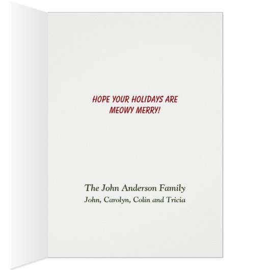 Cute Playful Kerstkat (Binnen (Rechts))