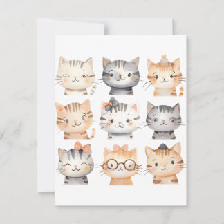 Cute Playful Kittens Feestdagenkaart