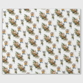 Cute Playful Mice Kerstmis Pattern Cadeaupapier (Vlak)