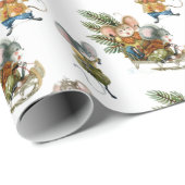 Cute Playful Mice Kerstmis Pattern Cadeaupapier (Rol Hoek)