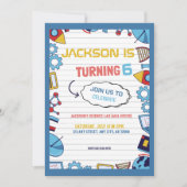 Cute Playful Science Lab Kids Birthday Party  Kaart (Voorkant)