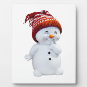 CUTE PLAYFUL SNOWMAN FOTOPLAAT (Voorkant)